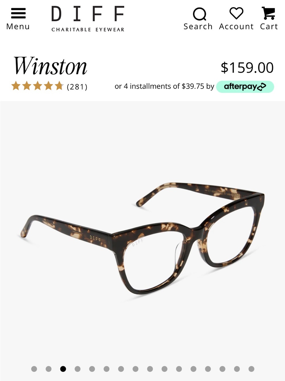 DIFF | Winston Tortoise Blue Light Glasses